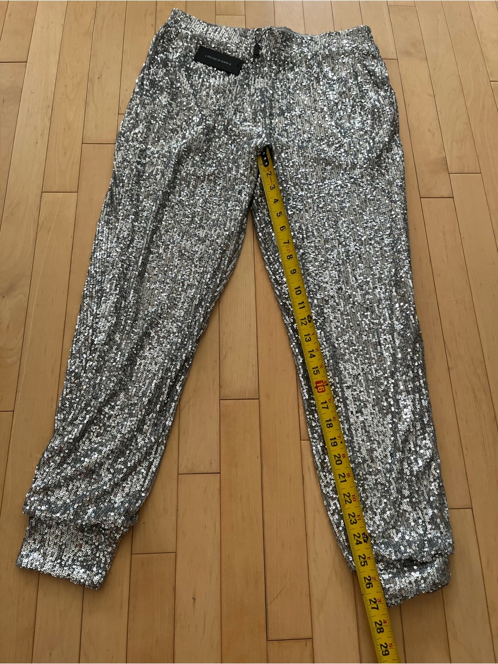Cable & Gauge Silver Sequin Joggers - Picture 3 of 6